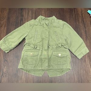Mayoral girls 6M green utility jacket
